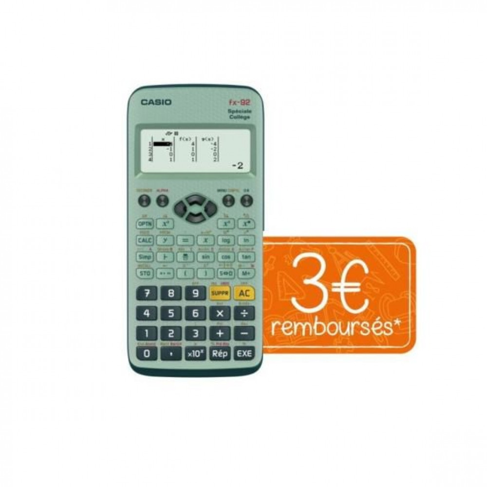 Calculatrice FX 92 spéciale collège (JZ) – Papeterie Colbert